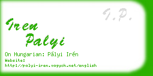 iren palyi business card